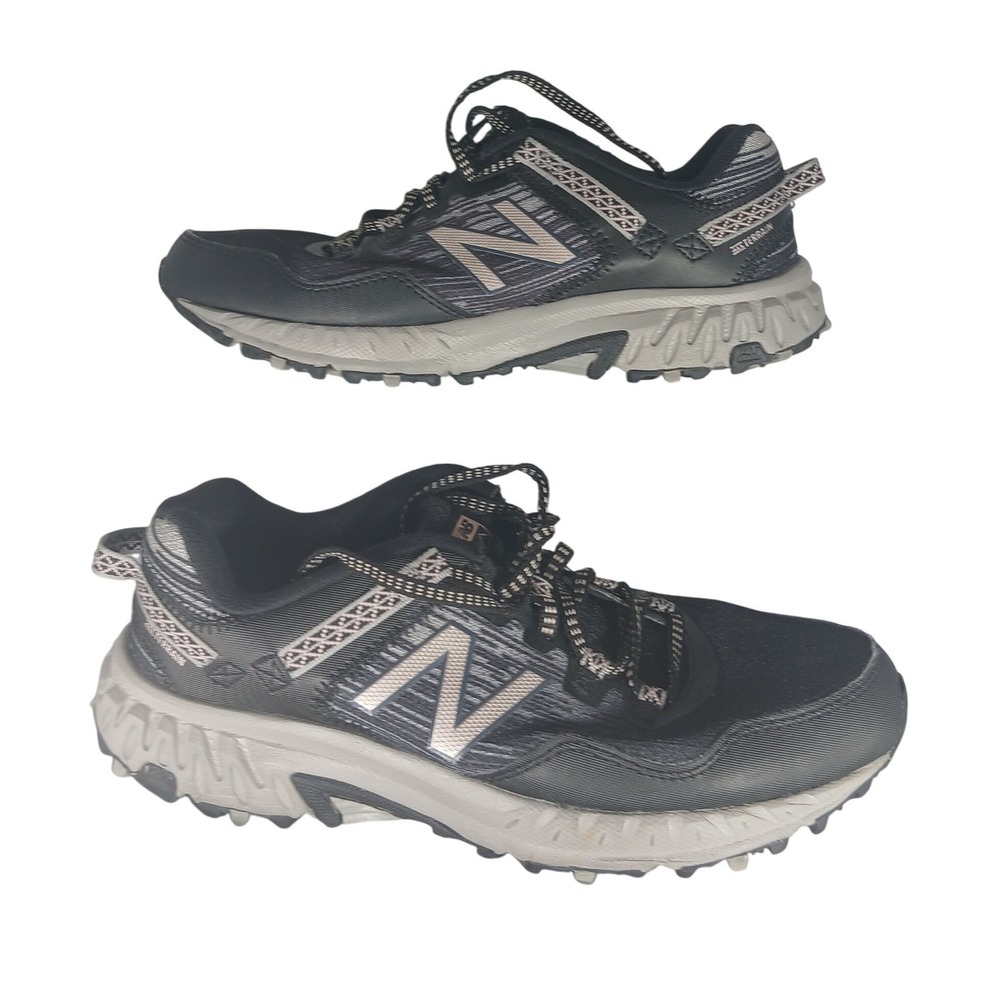 New Balance 410 Trail Running Shoes Black Pink Gray Women's‎ Size 7.5 WT410LB6